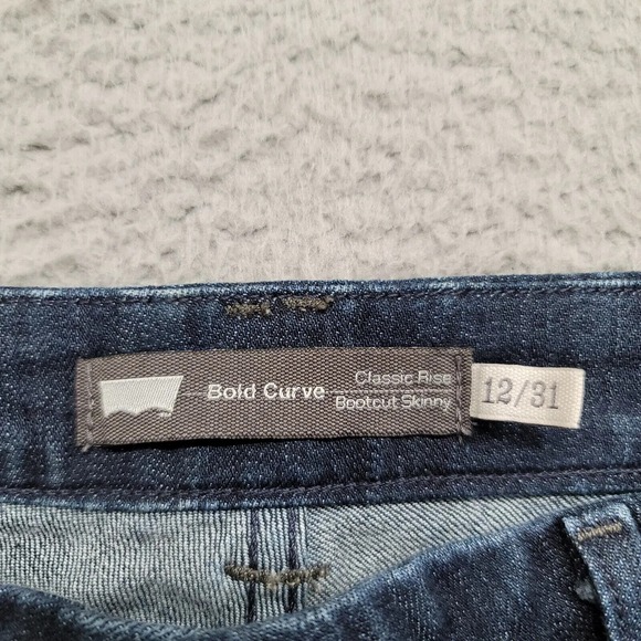 Levis Jeans Womens 12/31 Blue‎ Denim Bold Curve Bootcut Skinny Casual Pockets - Picture 8 of 11